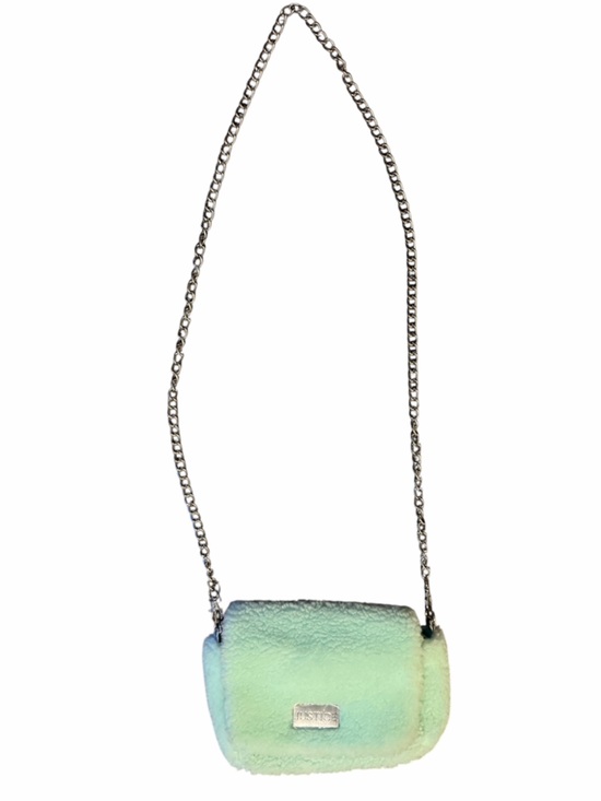 Justice Handbags - Justice Mint Green Fuzzy Crossbody Bag with Silver Chain